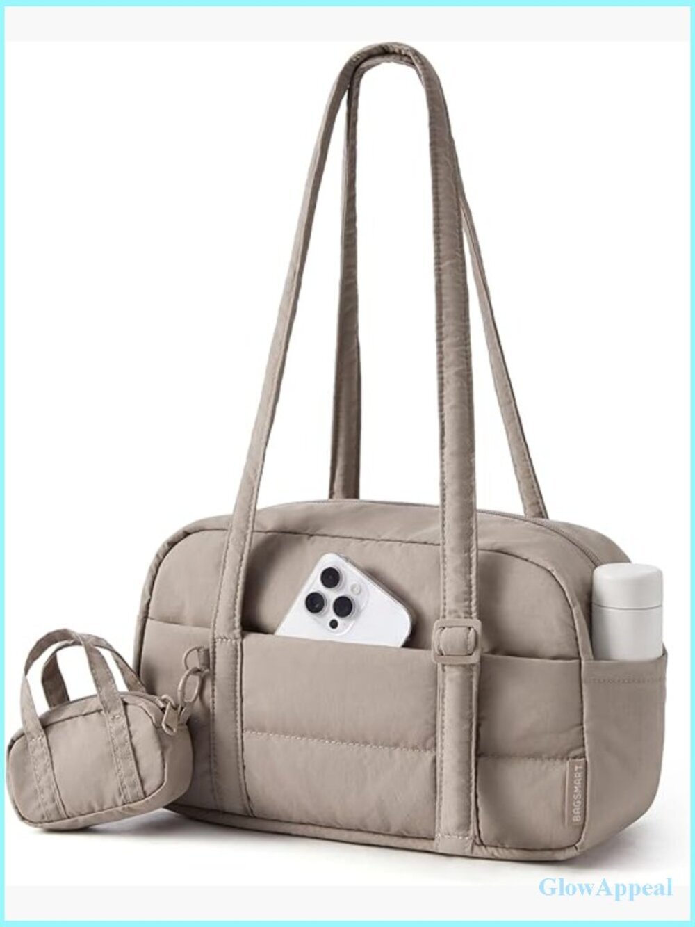Puffer Shoulder Bag Tote Hobo Lightweight Puffy Pouch Travel Gym Cute Purse